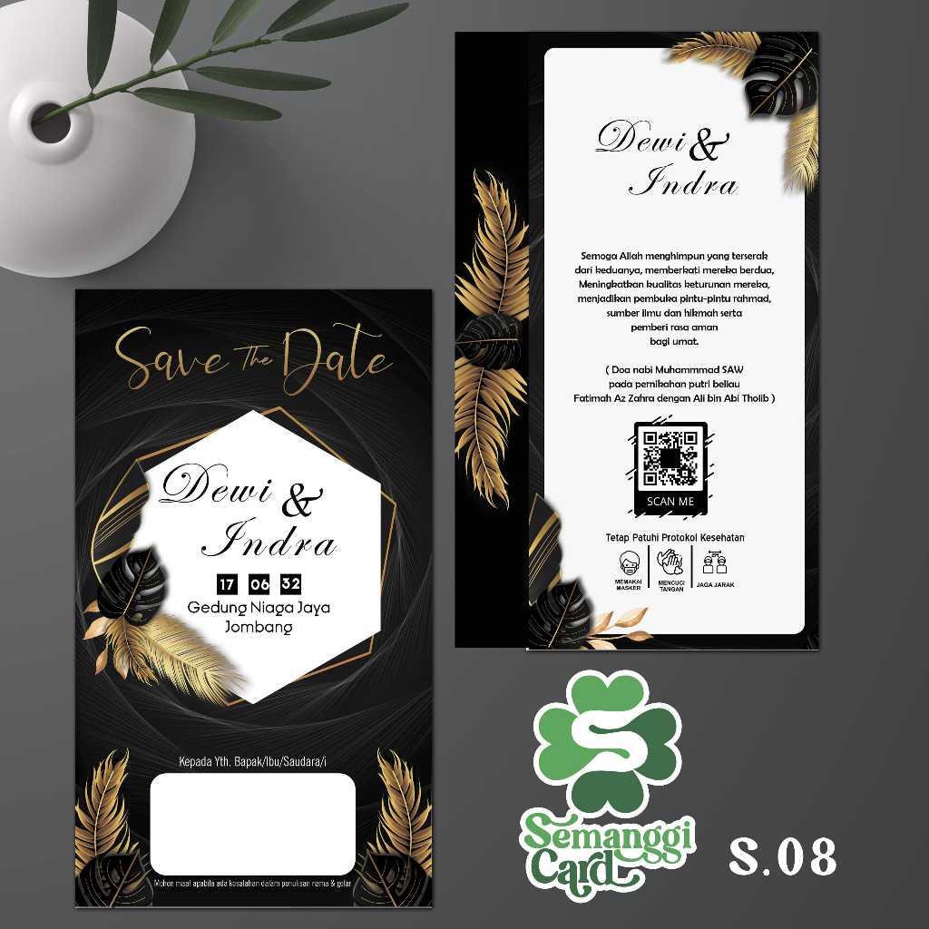 Undangan Pernikahan Semanggi 08 | Blangko Kosong Undangan Pernikahan Semanggi 08