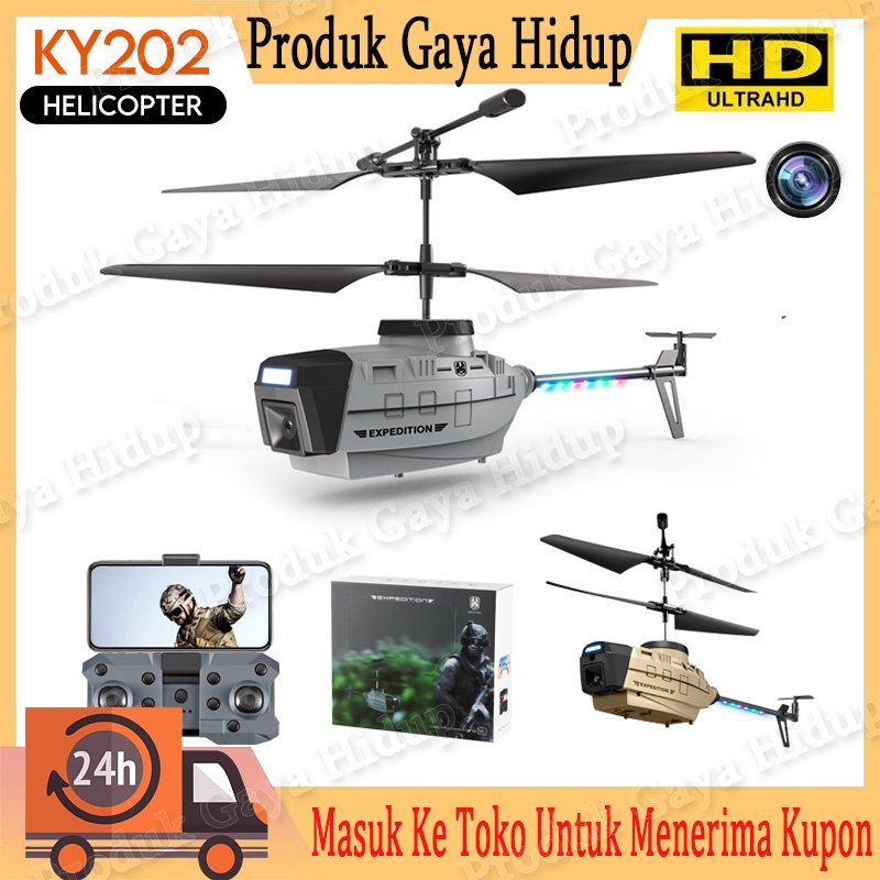 KY202 Helikopter pengintai drone Black Bee menghindari rintangan fotografi udara HD pesawat kendali 
