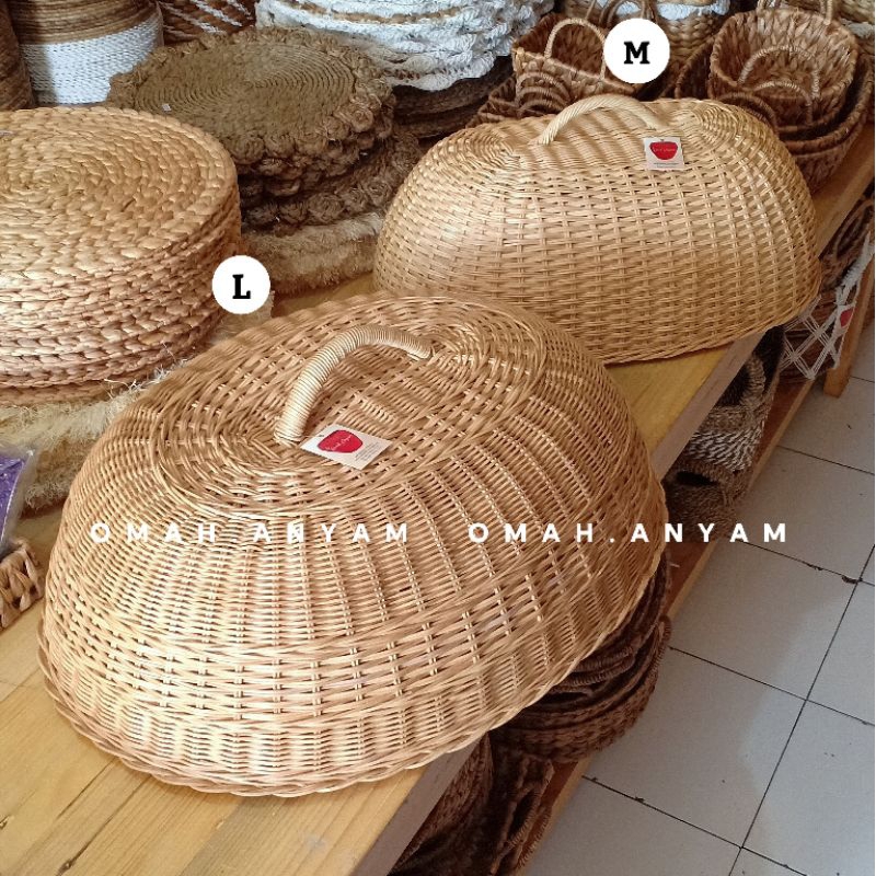 Tudung saji rotan | penutup makanan rotan | tudung saji anyam rotan