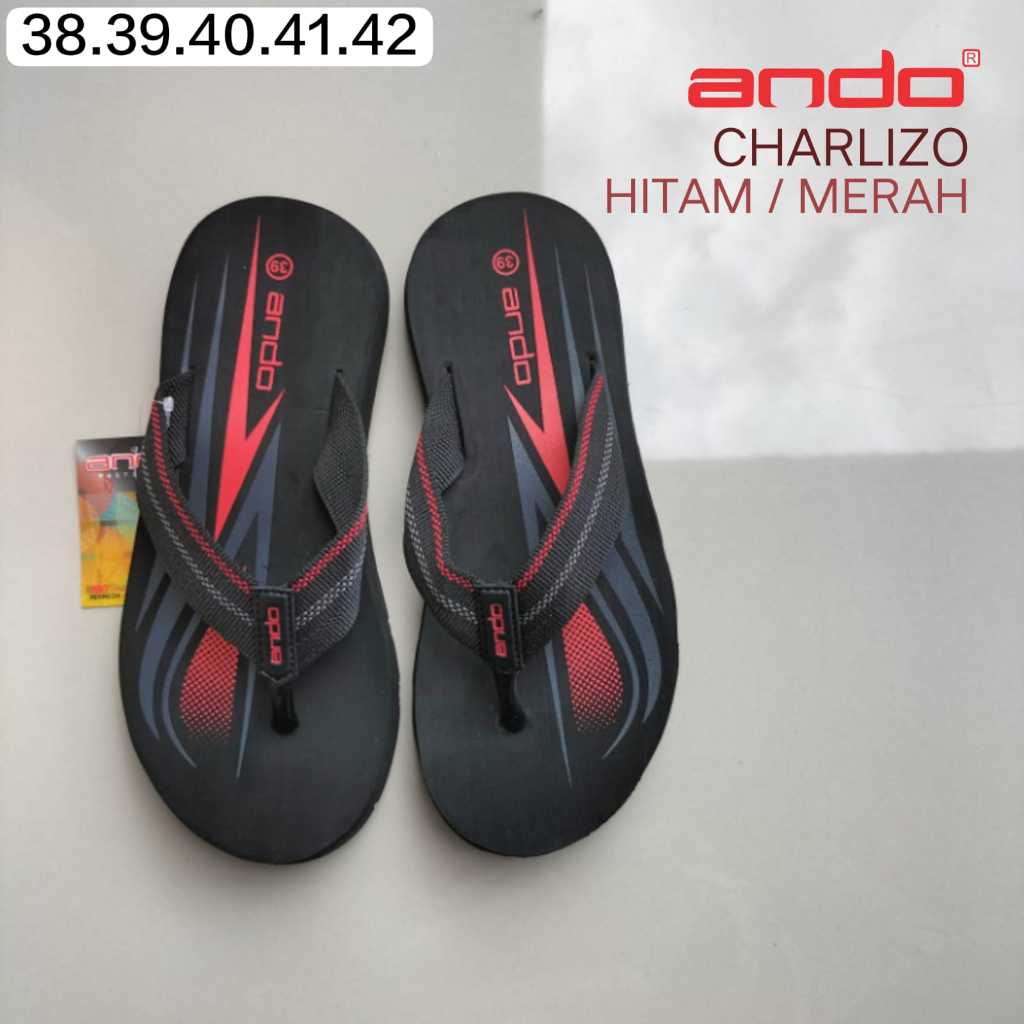 SANDAL ANDO GRATIS ONGKIR SANDAL ANDO ORIGINAL 100% TERBARU 2024 CHARLIZO TERBARU SANDAL JEPIT CASUA