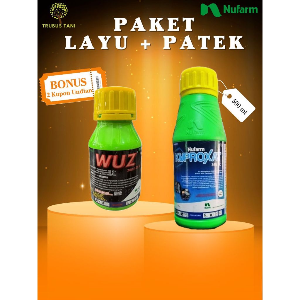 PAKET LAYU DAN PATEK NUFARM WUZ 250ml, FUNGISIDA KUPROXAT 345 SC 500ML-nufarm