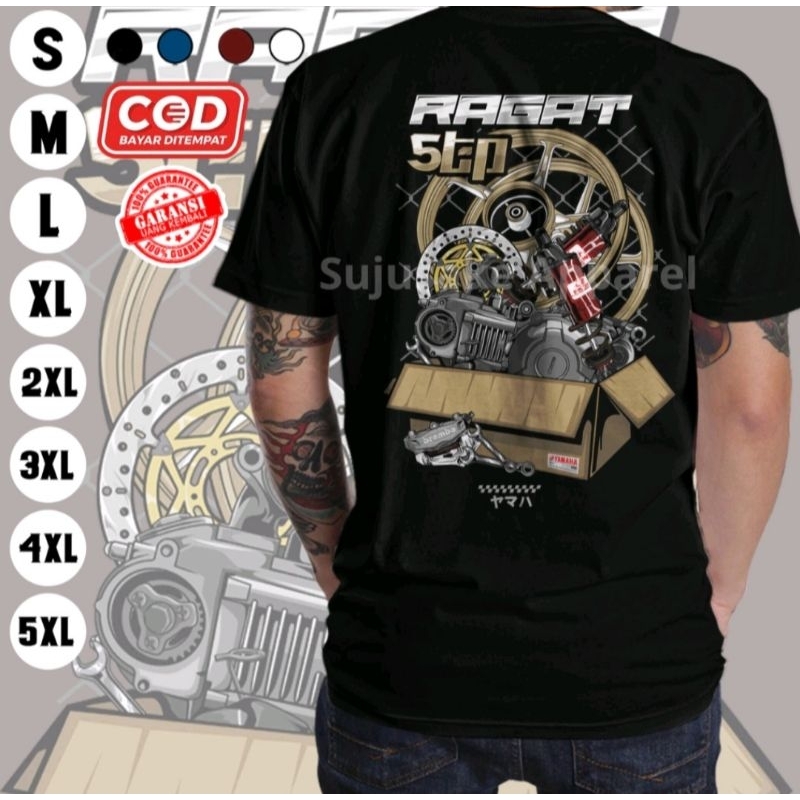 Kaos T-Shirt Atasan 5tp Gank Yamaha Jupiter z Vega R Pria Distro Original ~ FREE STIKER