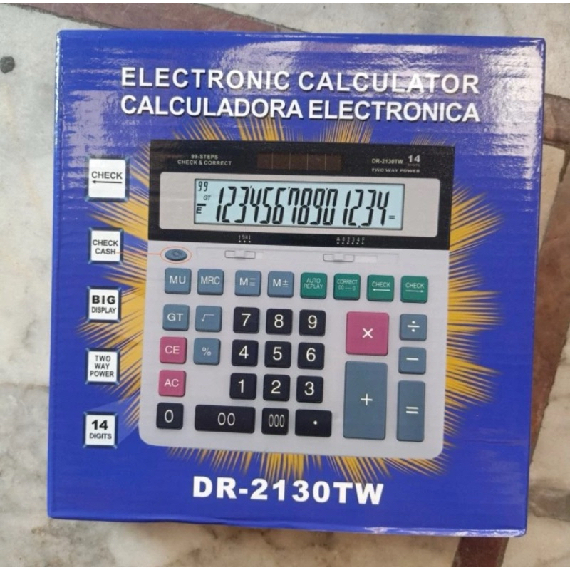 

TERMURAH‼️KALKULATOR CASIO DR 2130 TW / 14 DIGIT