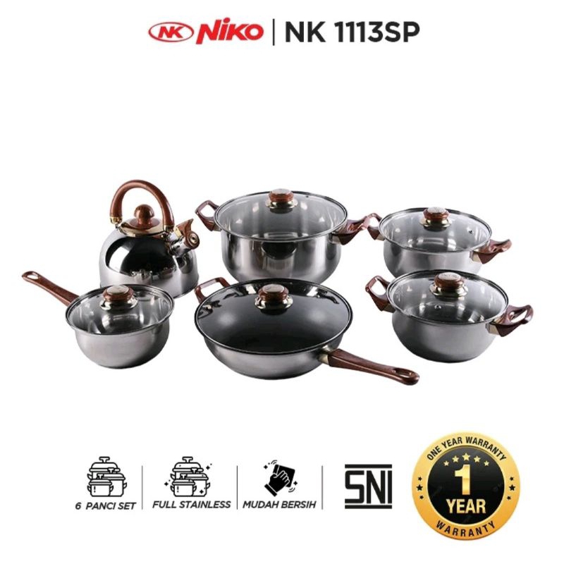Niko Cookware Set Stainless