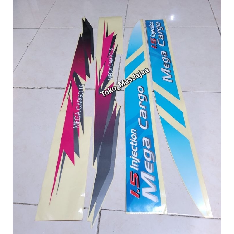Sticker stiker mobil carry mega cargo injection 1.5 pick up / stiker mega cargo 1.5 pick up / stiker