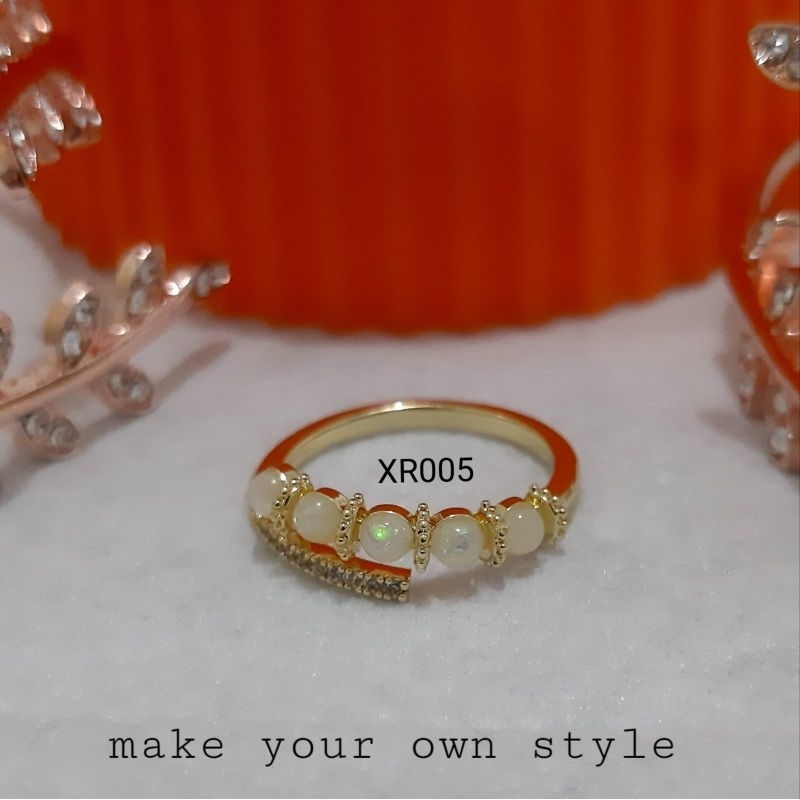 Cincin Wanita Elegan I Cincin Korea Cantik I Cincin  Emas Perak Xuping Wanita I Cincin Permata I Per