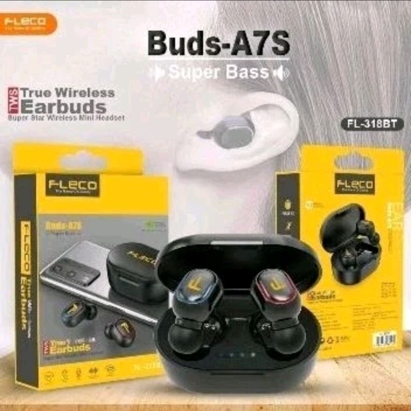 earphone Headset bluetooth TWS fleco super Bass