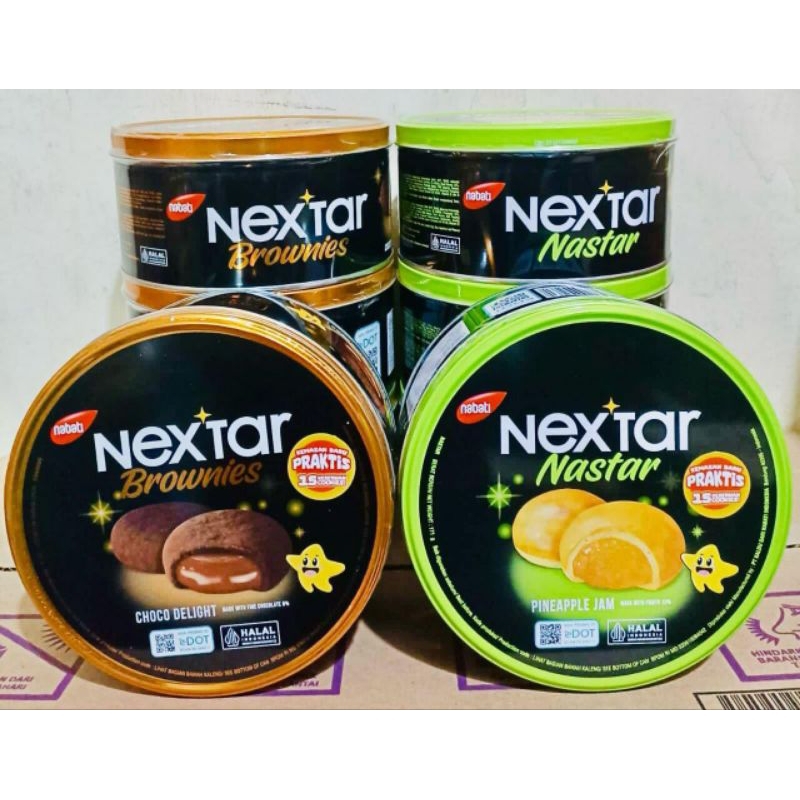 Nextar Nastar kaleng 171gram brownies &nastar nanas