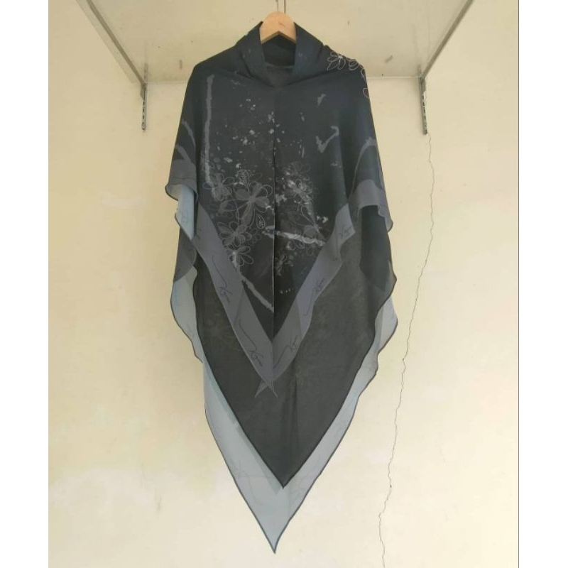 AYNUR BRAGA BASIC DRESS WITH KHIMAR PRINTING KYN PREMIUM BY HIJABKAYUNIE