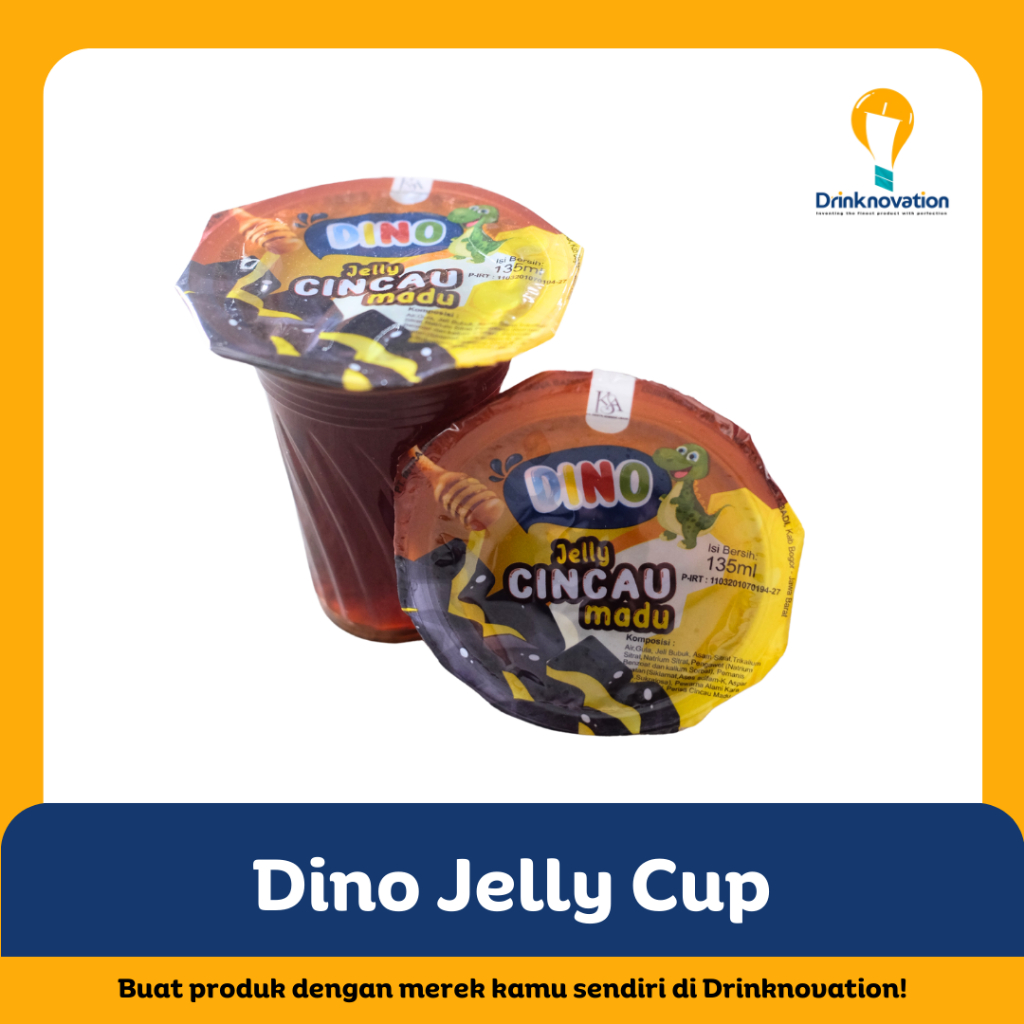 

Dino Jelly Agar Cup Cincau Madu (1 Dus 24pcs @130ml) | Jasa Maklon Minuman