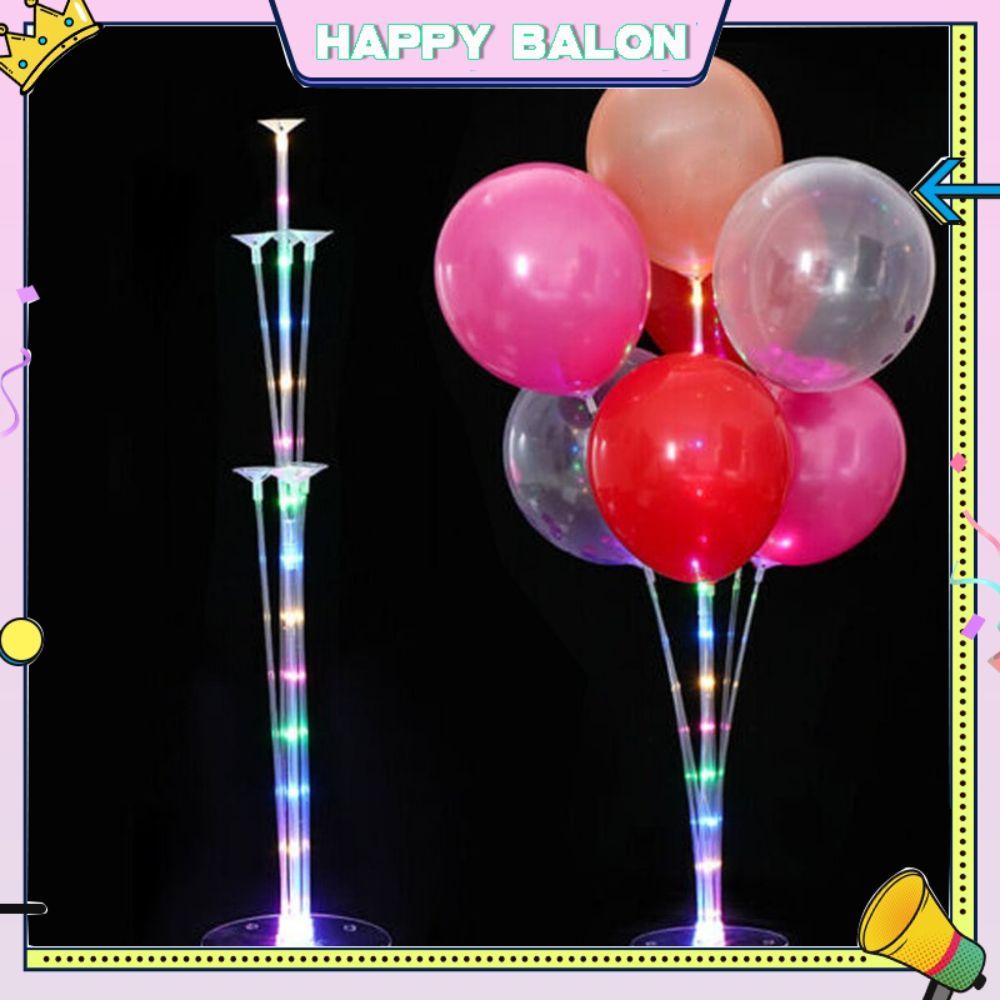 Stik Balon 7in1 Led / Standing Balon Led Warna Warni / Tatakan Dekorasi Balon Pesta