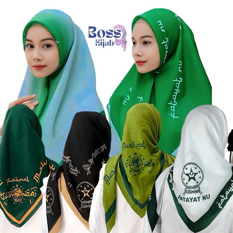 JILBAB NU segiempat 110x110cm muslimat fatayat // hijab NU// hijab muslimat fatayat NU