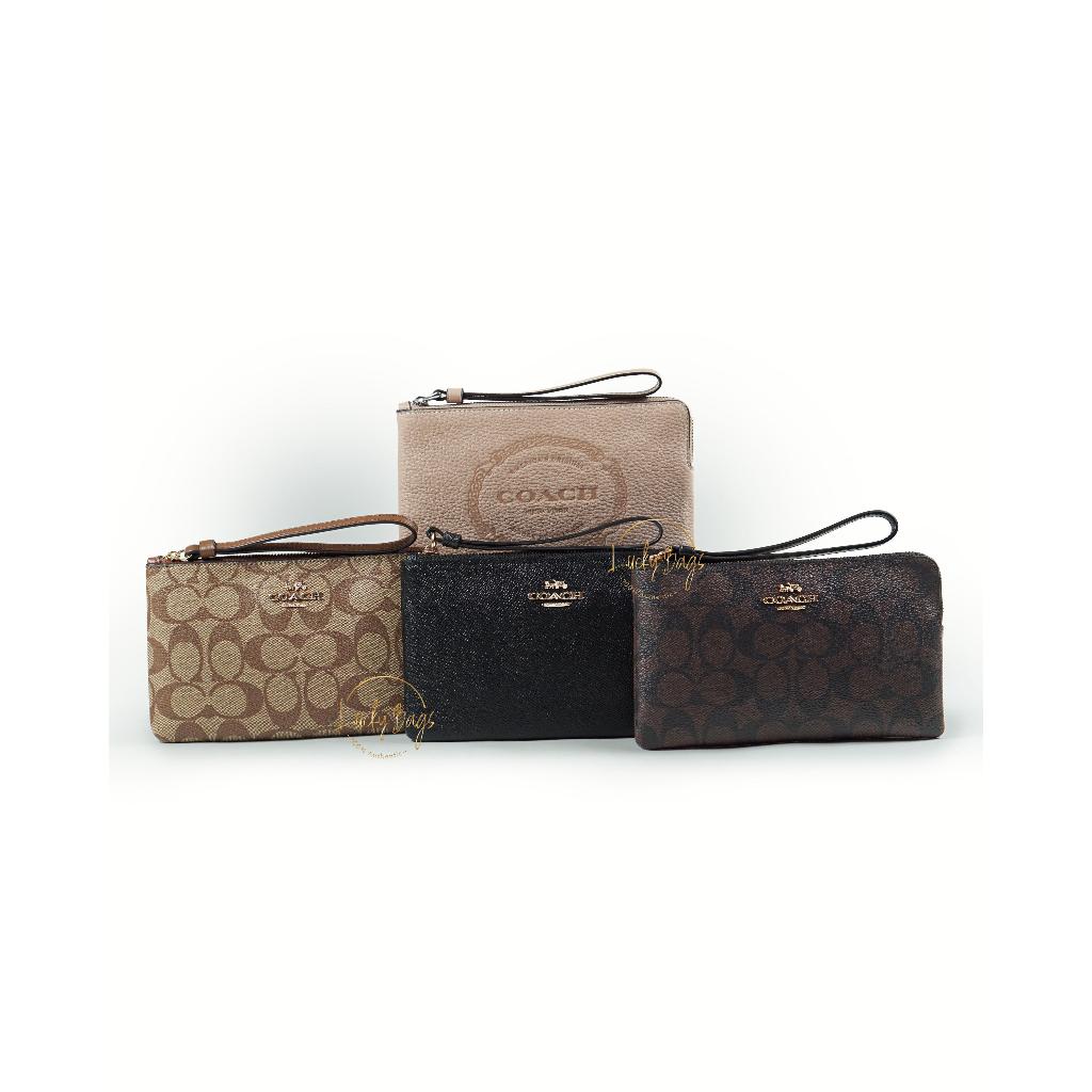 coach corner zip large wristlet (authentic/original)