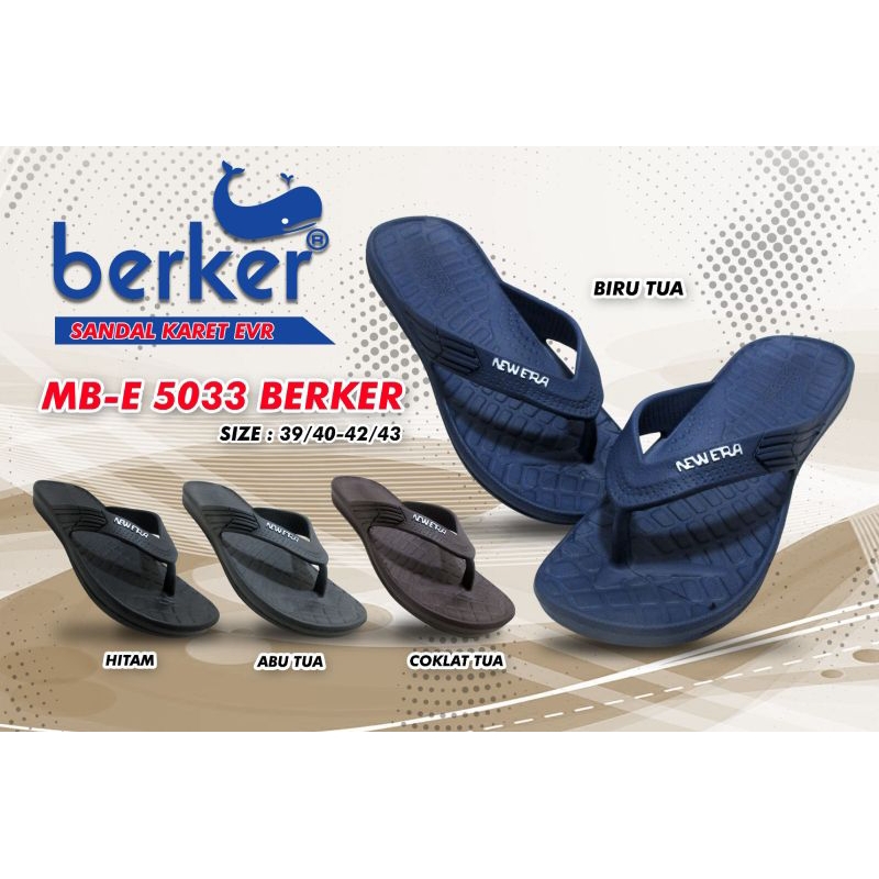 Baru datang MB E 5033-Sandal pria New Era Berker MBE 5033 sandal jepit pria sandal japit pria