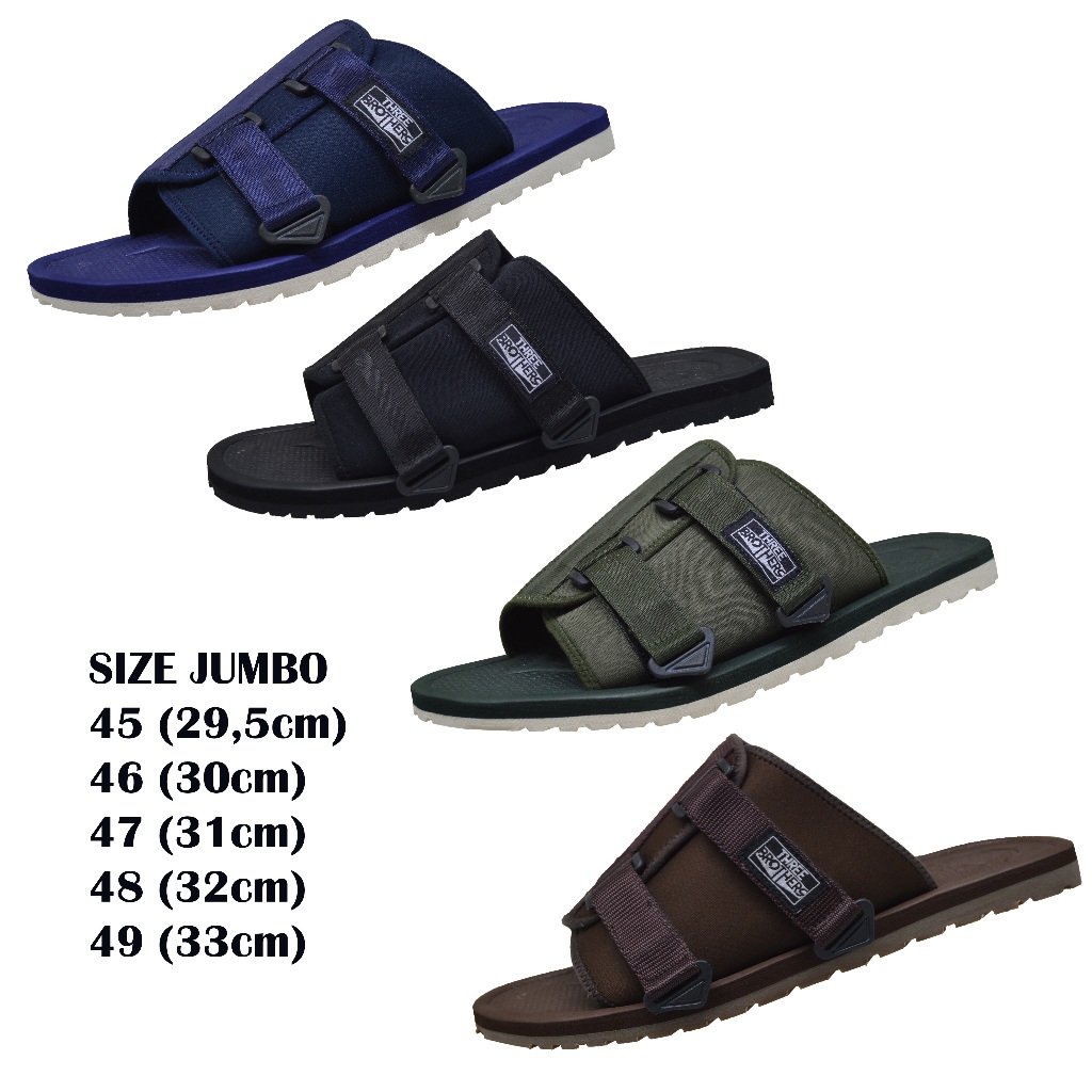Sandal Couple - Exvander Sandal Gunung Slide Jumbo Ringan Big Size 45 46 47 48 49 50 (Bisa Custom)