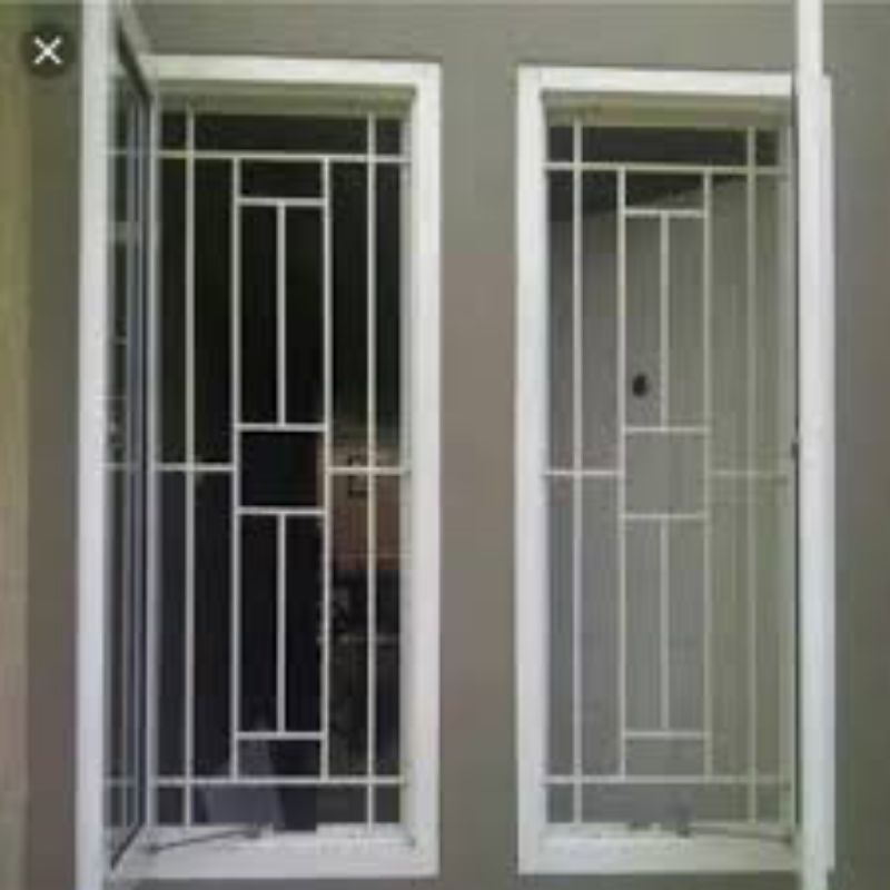 Pintu double dan teralis jendela