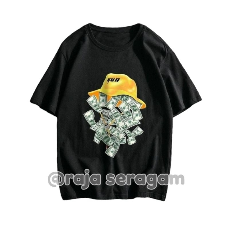 kaos Distro SUN MONEY DOLLAr / baju sablon digital Dtf keren