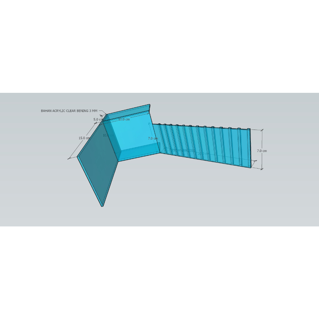 CUSTOM ACRYLIC TANGGA PLUS ALTAR AKSESORIS KOLAM/AQUARIUM