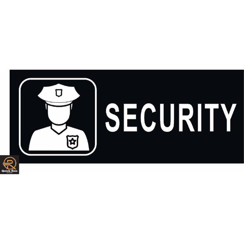 

Signage Security Akrilik+Stiker
