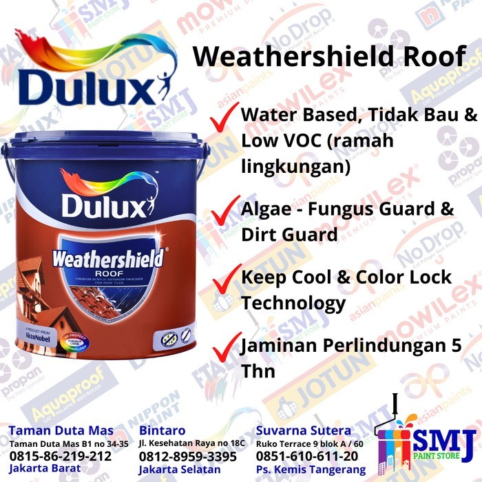 CAT GENTENG WEATHERSHIELD ROOF PAINT DULUX 2,5 LITER