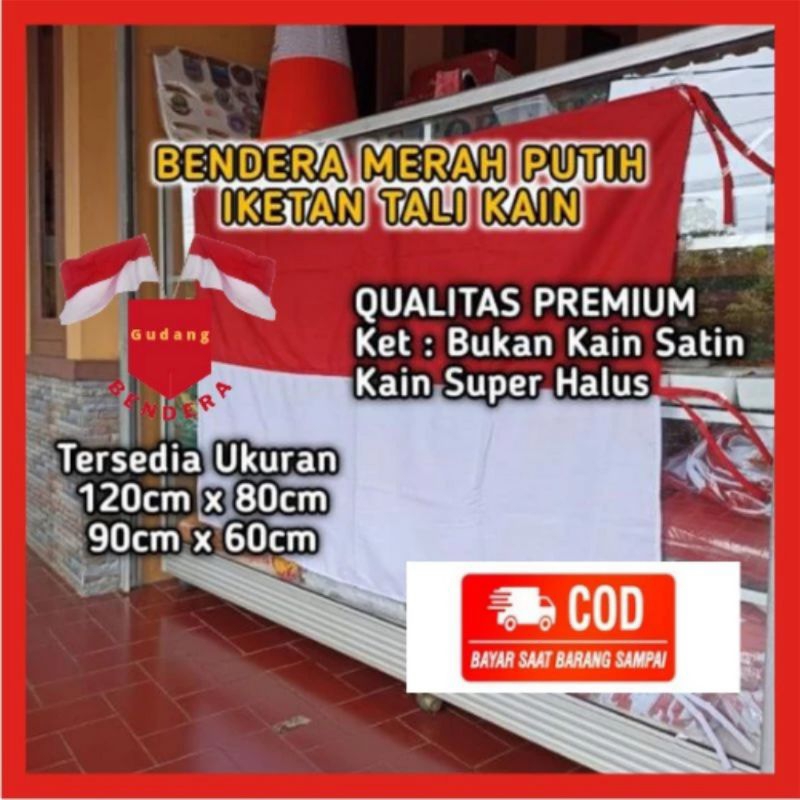 Bendera Merah Putih Bendera Indonesia Kain Katun