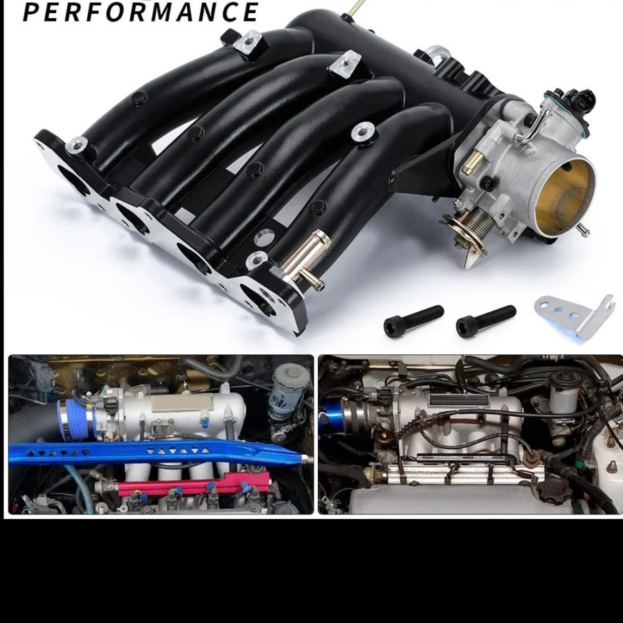 Aluminium D15 D16 D-SERIES Intake Manifold dengan 70Mm Throttle Body