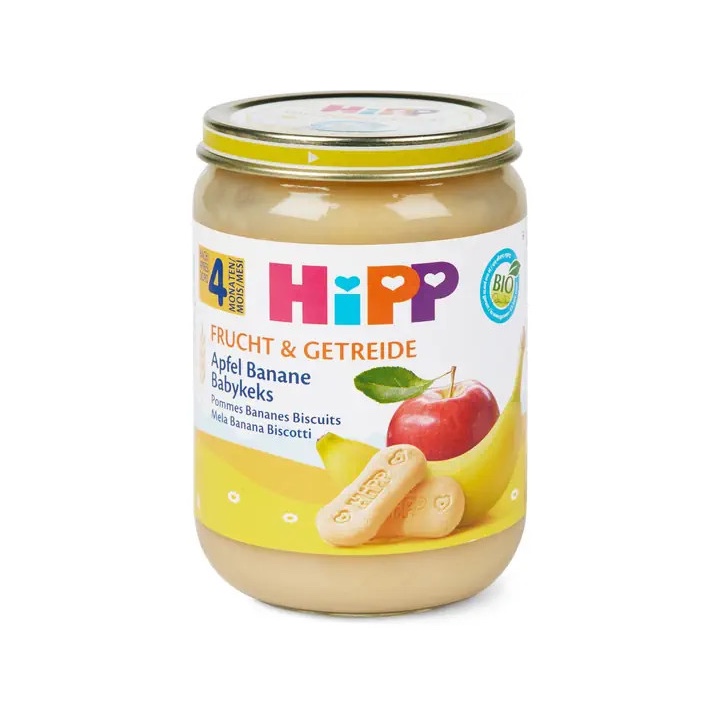 SWISS Import HiPP Bio · Makanan Bayi Apel, Pisang, dan Biskuit Bayi