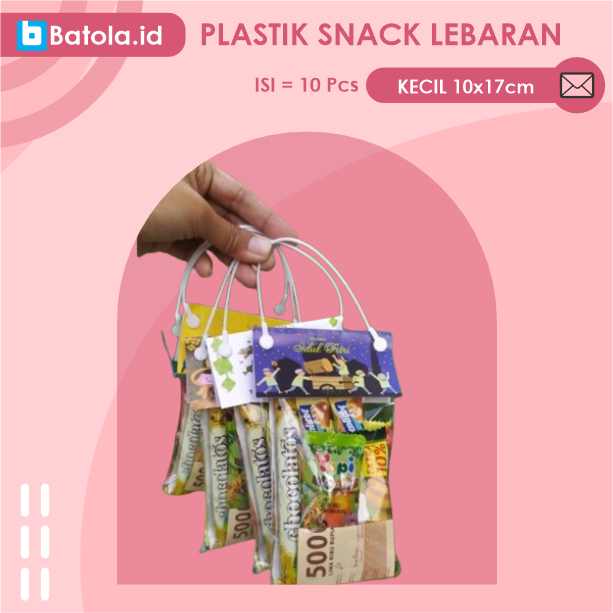 

Plastik Snack Lebaran 10x17cm - Kecil | Plastik Snack Tenteng, Kemasan Snack Lebaran