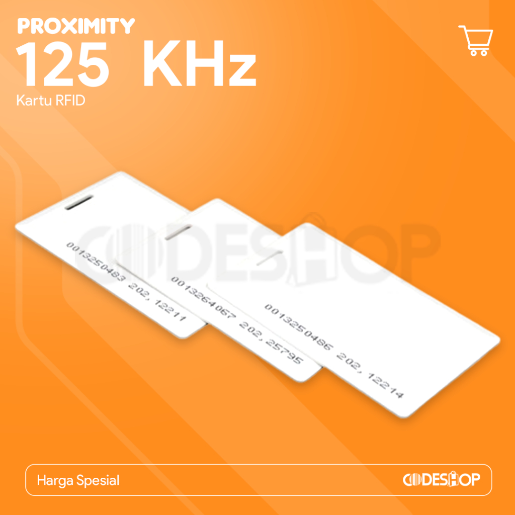 

RFID Card Proximity 125KHz Kartu PVC Standart 125 KHZ Clamshell 30mil