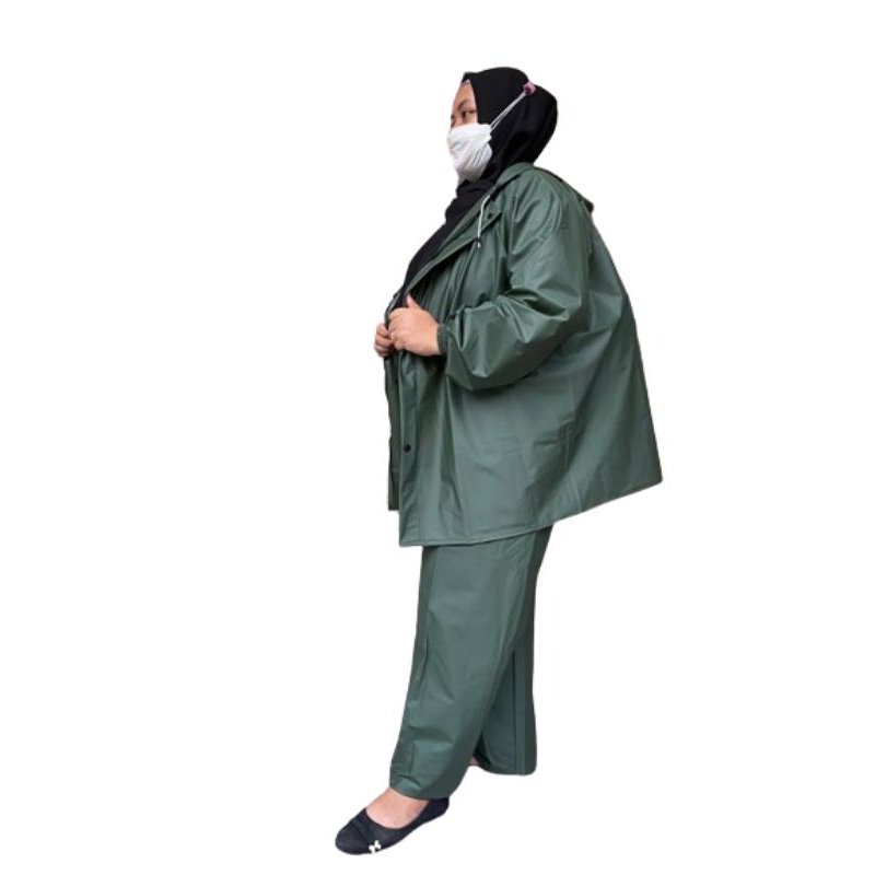 Jas Hujan Raincoat Mantel Hujan Jumbo Size XXXXL Premium Full Press Sealer Setelan JAS