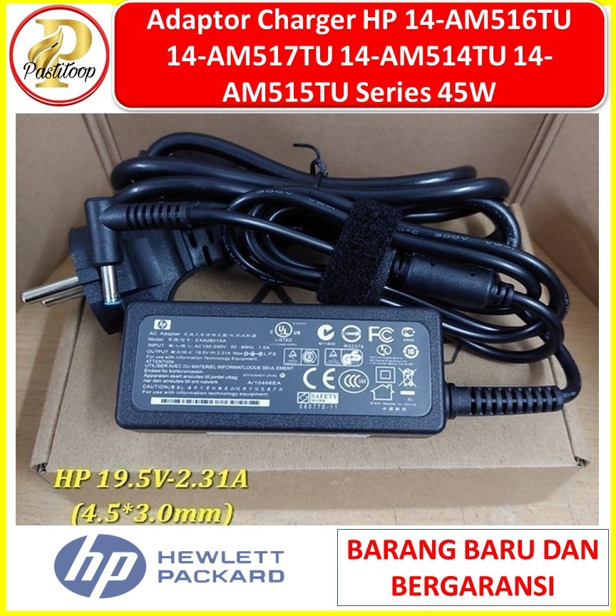 Adaptor Charger HP 14-AM516TU 14-AM517TU 14-AM514TU 14-AM515TU terbaru