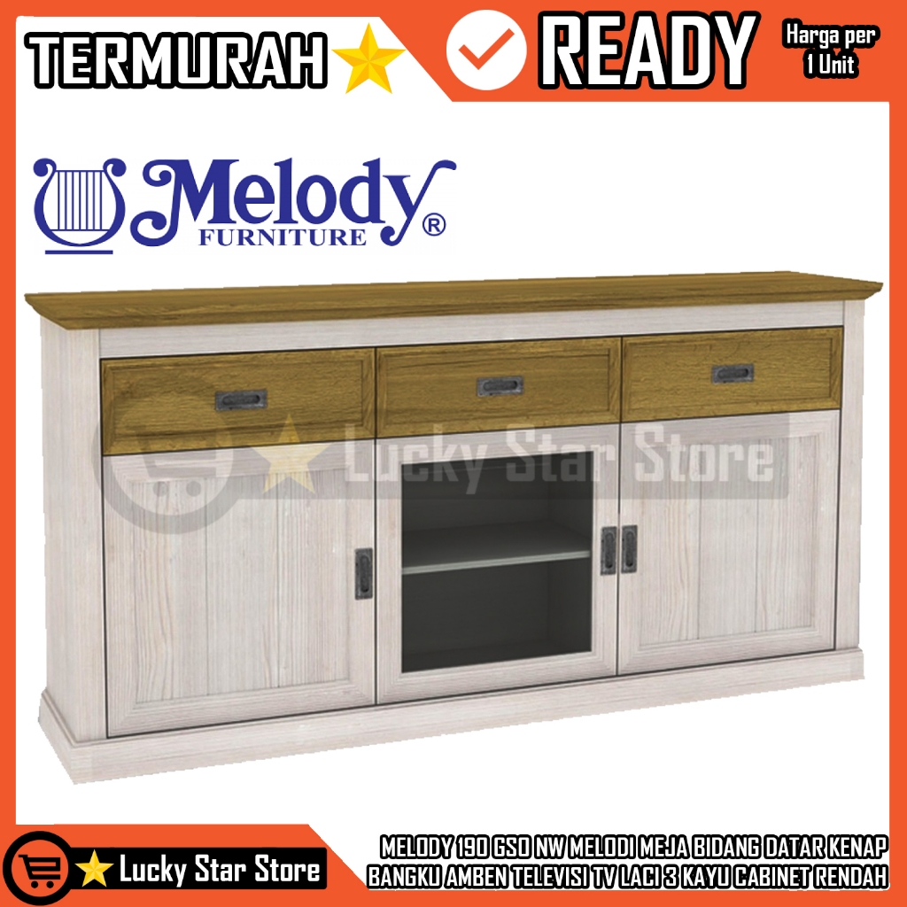 [KARGO] MELODY MELODI 190 GSO NW MEJA BIDANG DATAR KENAP BANGKU AMBEN TELEVISI TV LACI 3 KAYU SERBAG