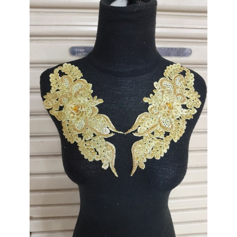 renda bordir kerah full payet