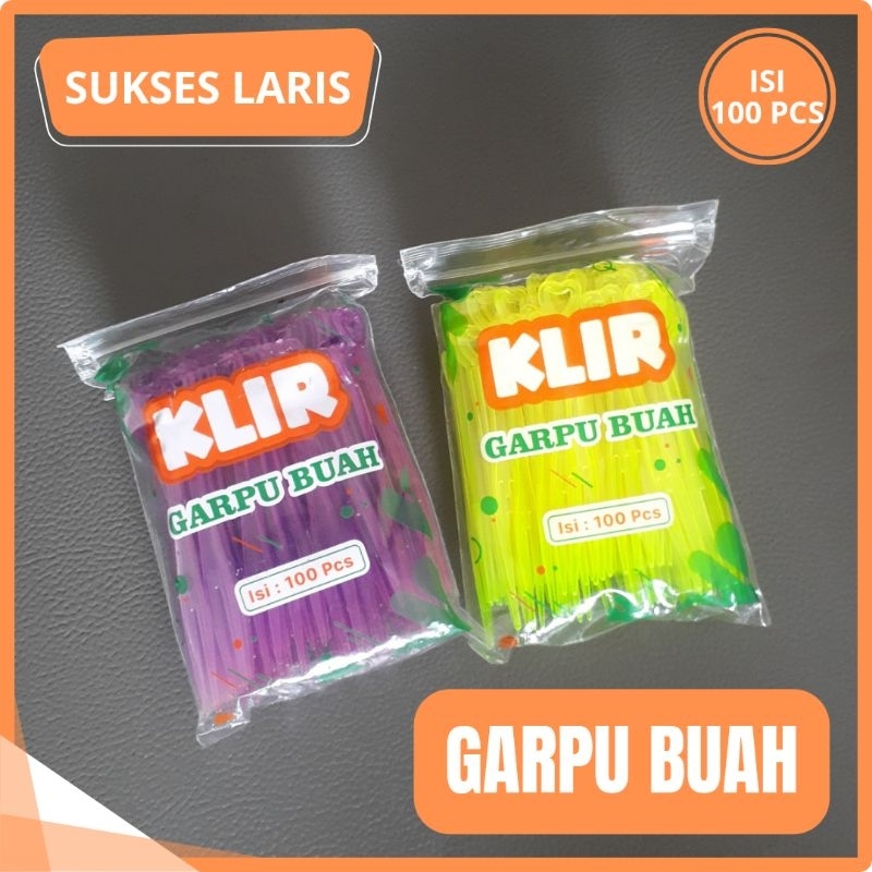 GARPU PLASTIK ISI 100 PCS GARPU BUAH | GARPU BUAH JELLY PUDING | GARPU PLASTIK WARNA | GARPU JELLY |