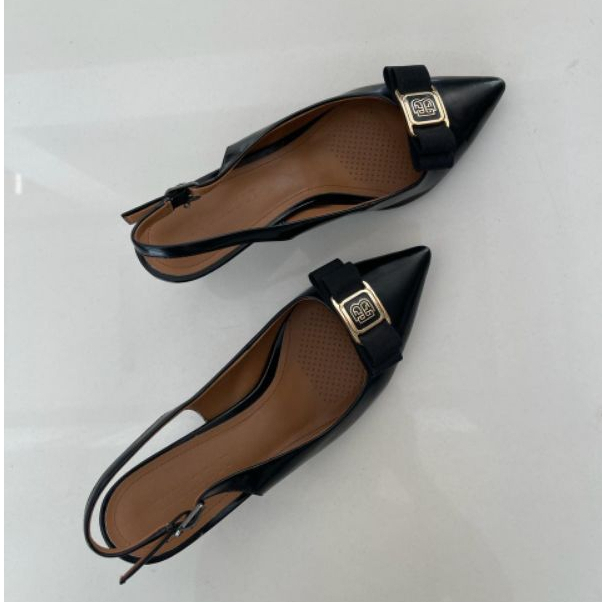 Everbest - Sepatu Heels Pita Size 39 Hak 5cm Preloved Warna Hitam