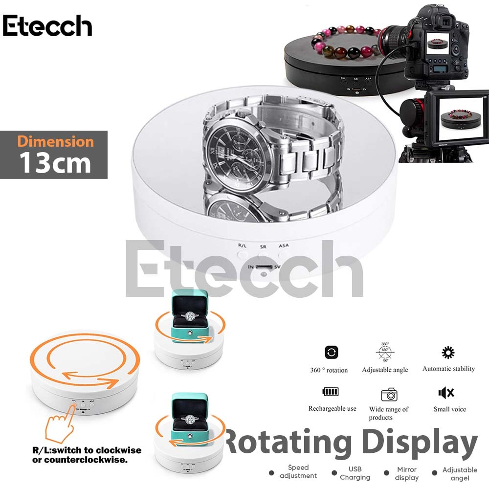 Alas Putar Fotografi Display Putar Diameter 13 cm Untuk Akrilik Display Alat Putar Fotografi Display