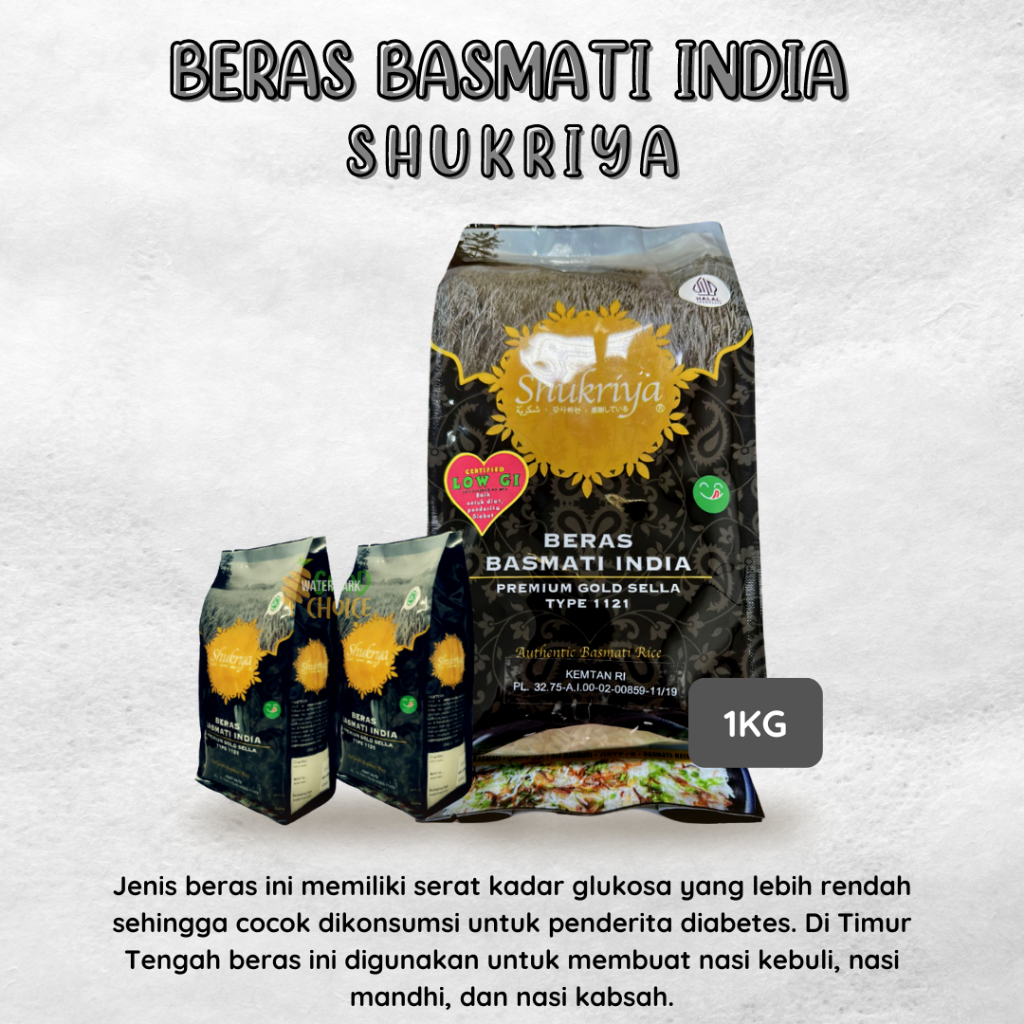 

Beras Basmati India Shukriya 1kg - Pusat Grosir Al Noor