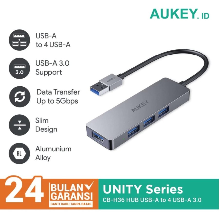 PORT USB AUKEY 4 IN 1 CB-H36 OLP USB HUB 3.0