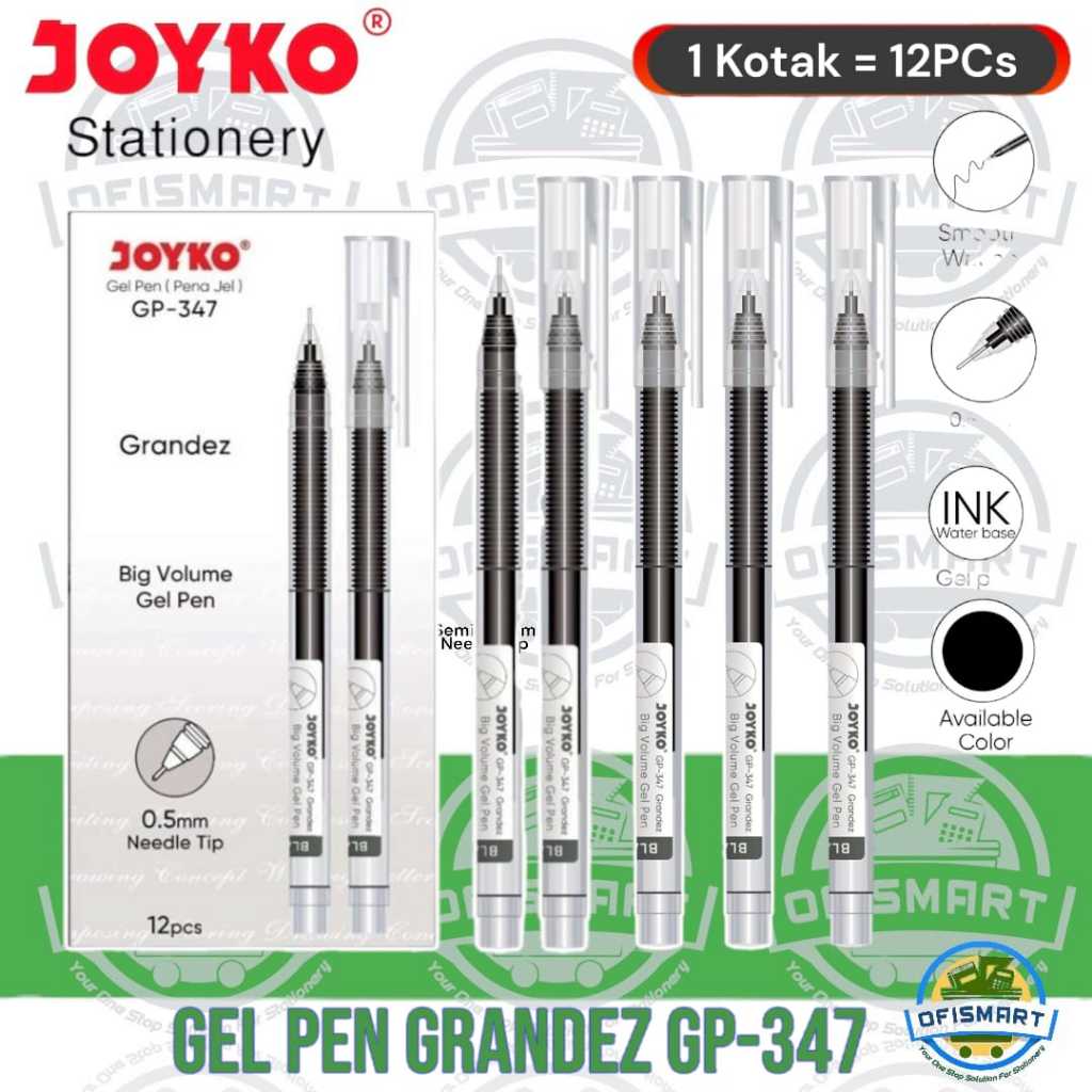 

Joyko Gel Pen Pulpen Pena GP-347 Grandez 0.5mm | @1Ktk=12PCs