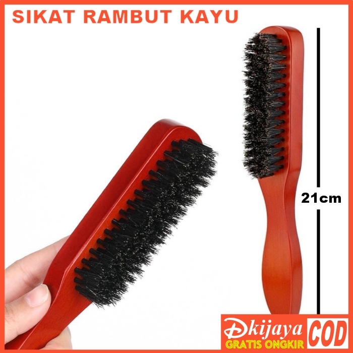 SIKAT LEHER KAYU BARBER PEMBERSIH SISA CUKURAN RAMBUT BARBERSHOP SALON