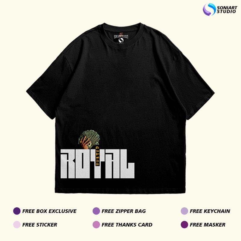 [COD] T-Shirt Oversize Pria Wanita - Royal Hurted - Soniart Studio