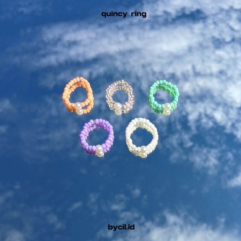 bycil.id quincy ring | cincin manik | beads ring | cincin aesthetic