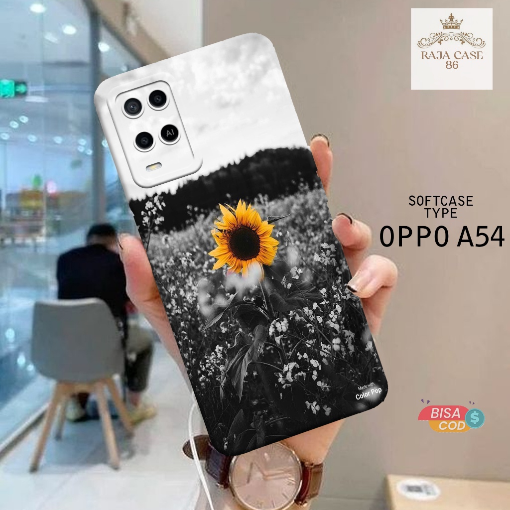 Case Oppo A54 4G Terbaru - Rajacase - casing Oppo A54 - Motif Softcase BUNGA - Pelindung handphone -