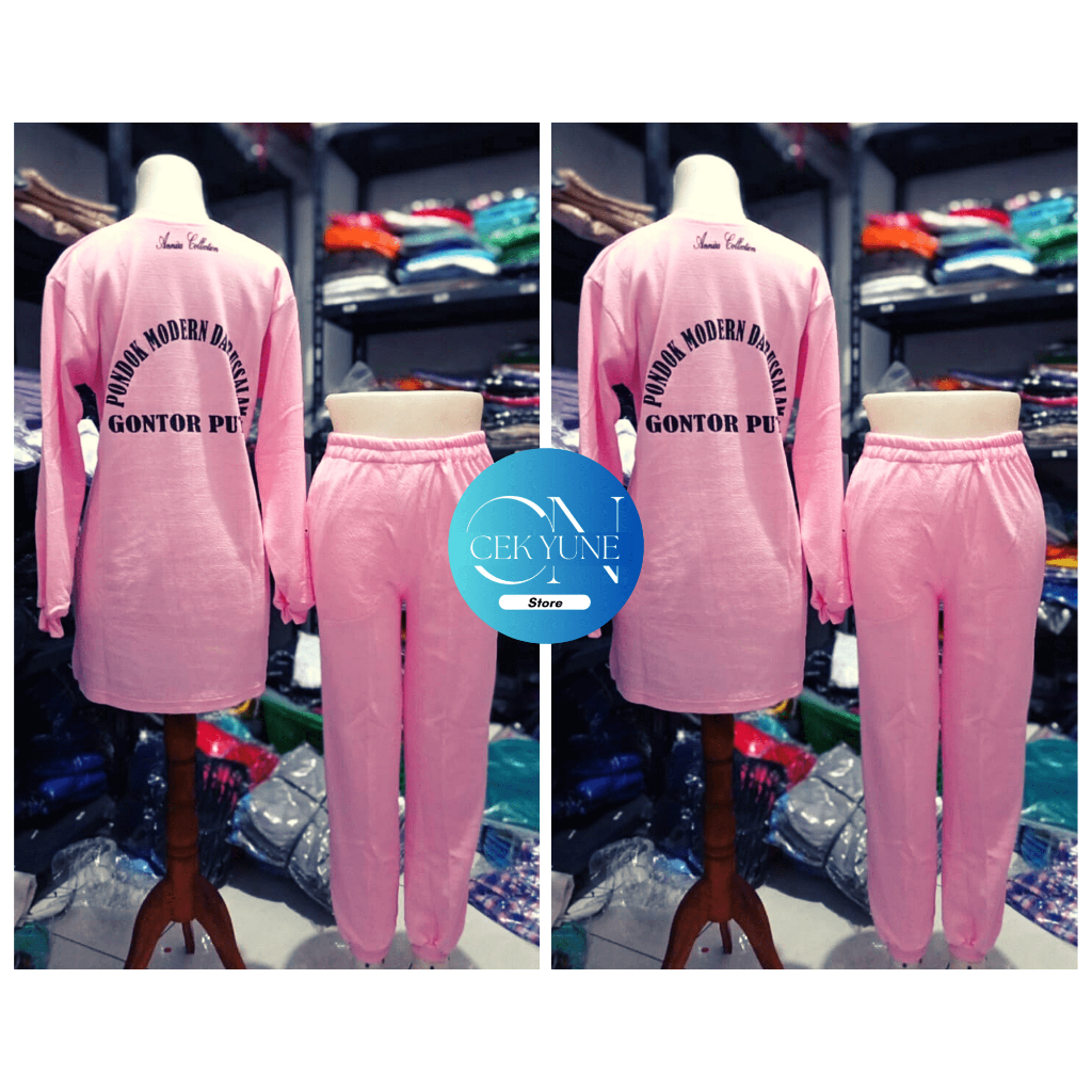 Setelan Seragam Olahraga Gontor Putri Pink / Pakaian Olagraga Gontor Putri Warna Pink / Seragam Olah