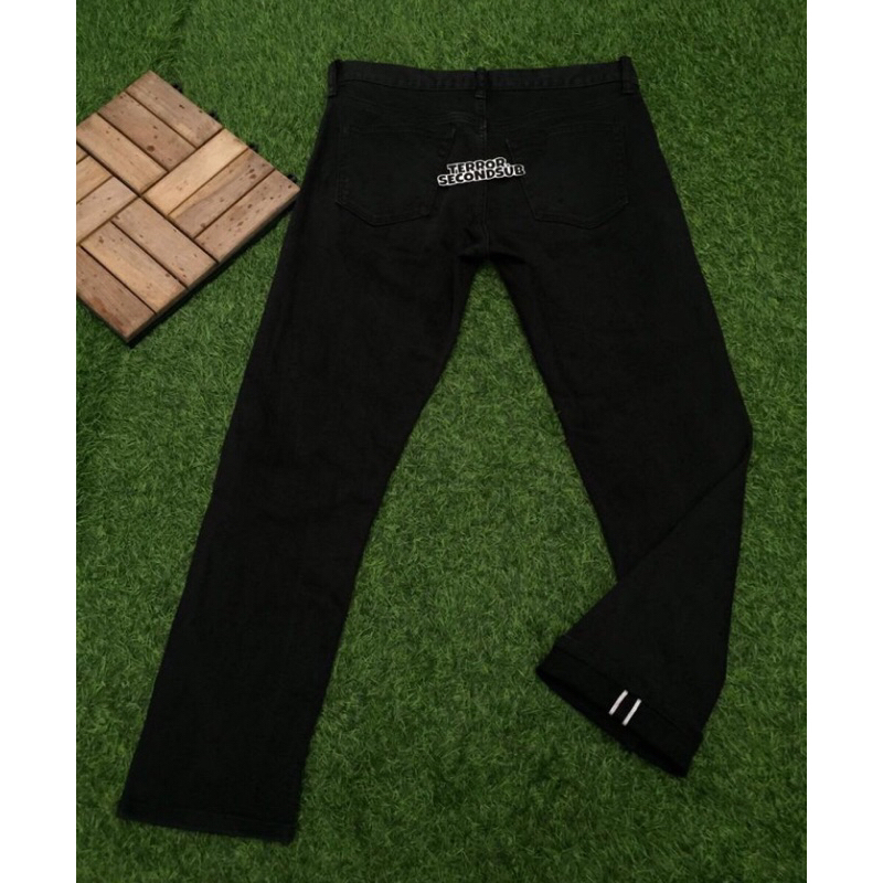jeans uniqlo black selvedge redline