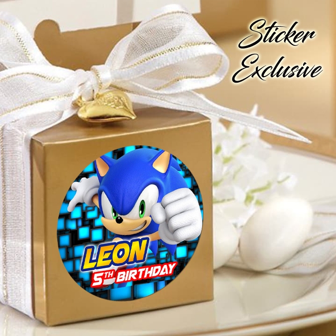 

50 STIKER / STICKER SONIC 2-1 UTK BAG / BENTO / SOUVENIR ULTAH ULANG TAHUN