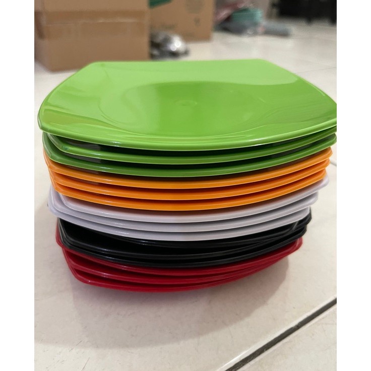 Promotion  1 Lusin  Piring Saji Semi Melamine Kecil  Piring Makan Semi Melamine  Piring Datar