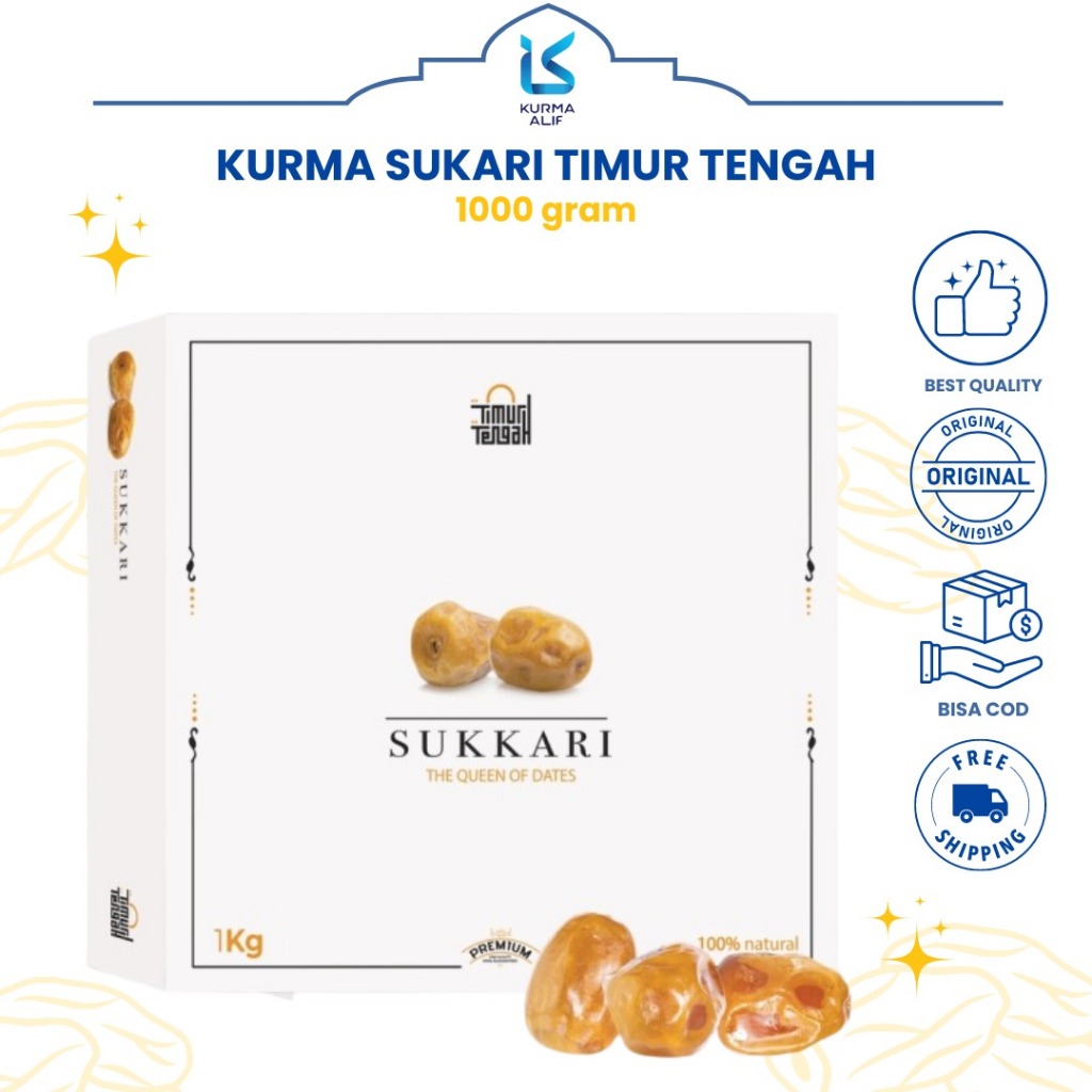 

Kurma Sukari TIMUR TENGAH 1 Kg Premium High Quality Dates