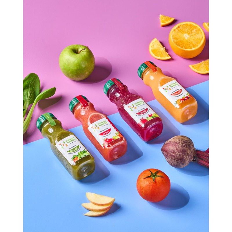 

Hampers 4 botol healthy cold pressed juice Promil & DBD