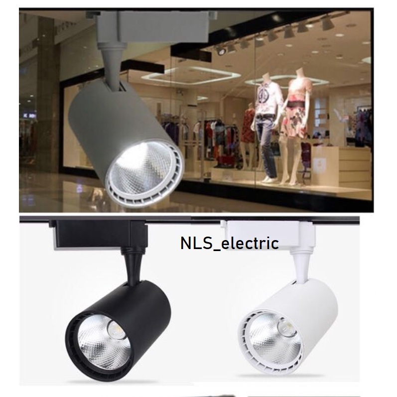 PAKET 4 LAMPU + 1 REL 1.5M lampu sorot spot rel lampu tembak 10w 20w 30w (isi 4 LAMPU + 1 TRACK RELL